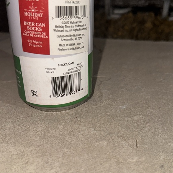 Beer can socks gift green socks with golf balls tees in fake beer can package - Picture 2 of 7